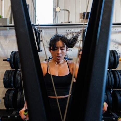 woman pulling